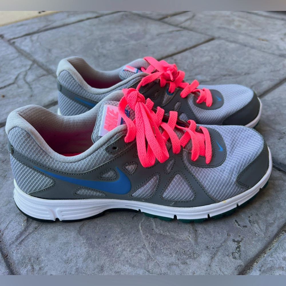 Nike Women's Revolution 2 Running Shoes Gray Pink Blue Womens Size 9